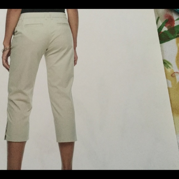 Craft& Barrow- Women Gray Effortless Stretch Capri - Picture 3 of 11